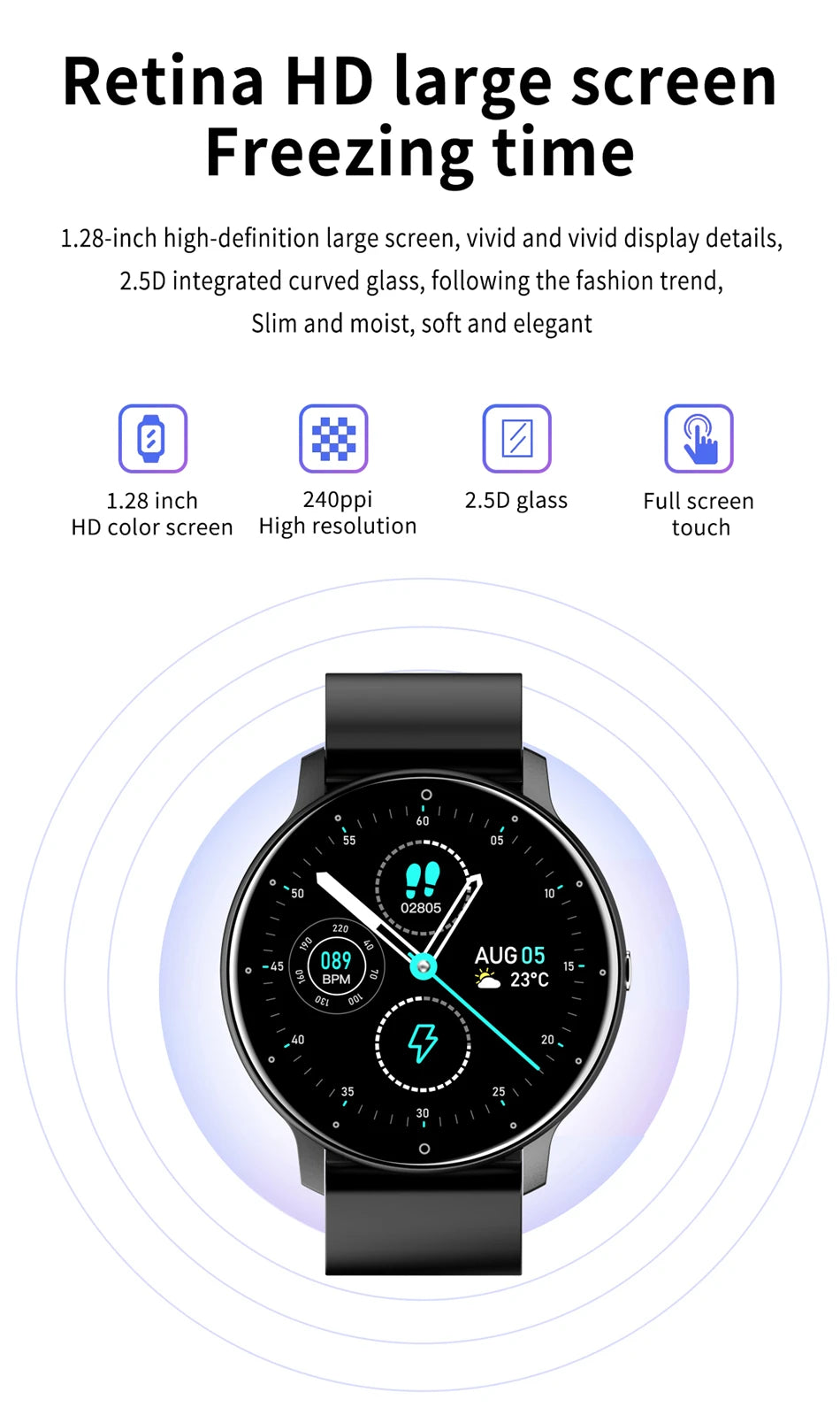 NEW Fashion Men Smart Watch Wireless Call Digital Fitness Tracker IP68 Waterproof Sport Smartwatch for Women Android Phones 2026