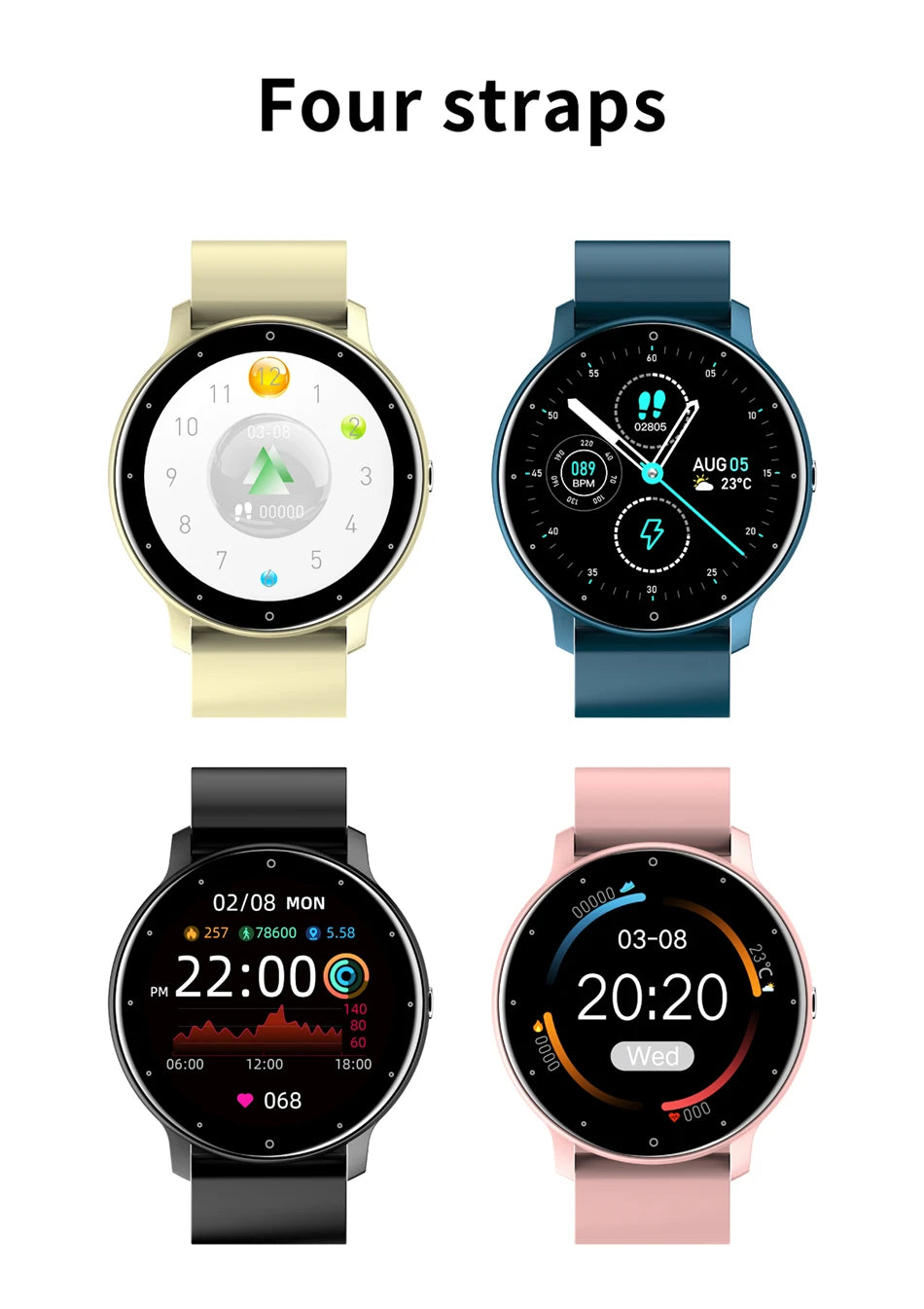 NEW Fashion Men Smart Watch Wireless Call Digital Fitness Tracker IP68 Waterproof Sport Smartwatch for Women Android Phones 2026