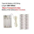 LED String Light 5M 10M Photo Clip USB LED Fairy Lights Battery Operated Garland Bedroom Home Party Wedding Christmas Decoration