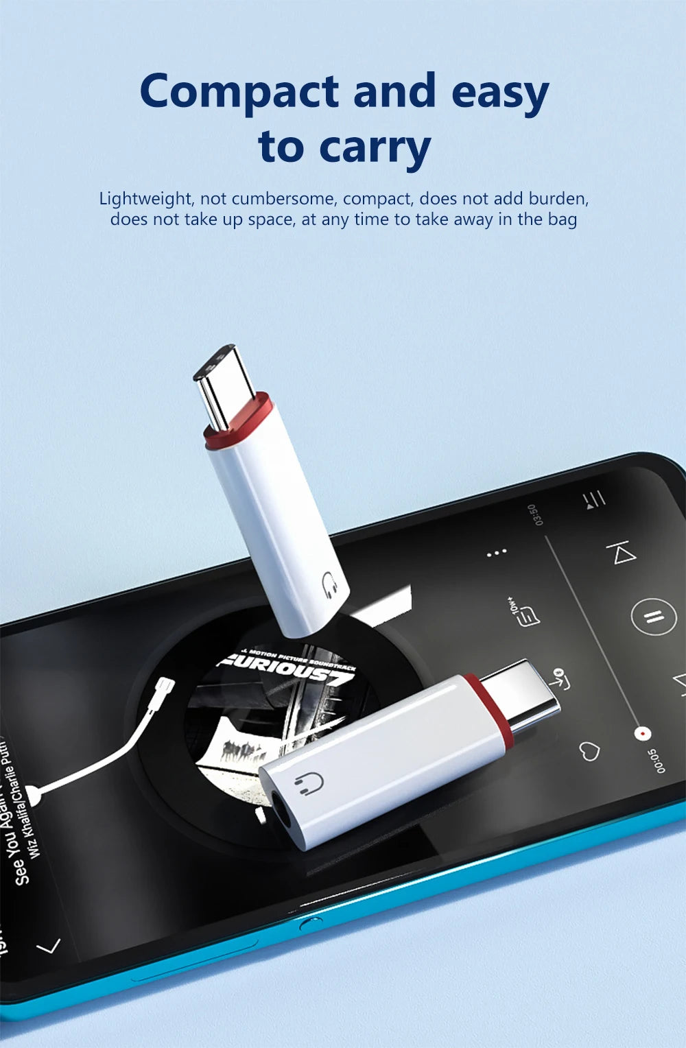 Type-C Male to 3.5mm Female Aux Audio Adapter USB C to 3.5mm Jack Wired Headphones Converter For iPhone15 Samsung Galaxy S23 S22