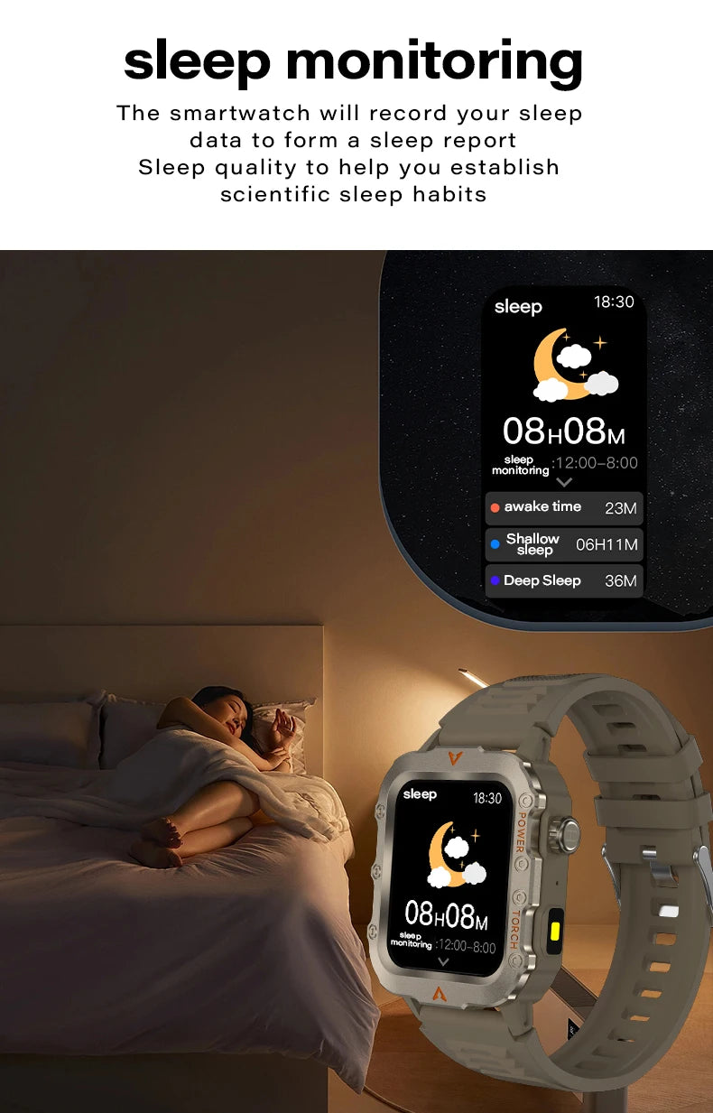 Bluetooth Call Smart Watch Electronics Smartwatch Digital Fitness Clock Flashlight Sports Watches for Man Woman iOS Android 2025