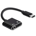 2 in 1 Charging USB C Type-C Audio Splitter Type C To 3.5 mm Earphone Adapter Adapter