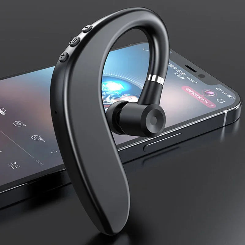 S109 Wireless Bluetooth Universal Hook Earphone Sports Business Single Ear Headset Handsfree Headphones with Mic