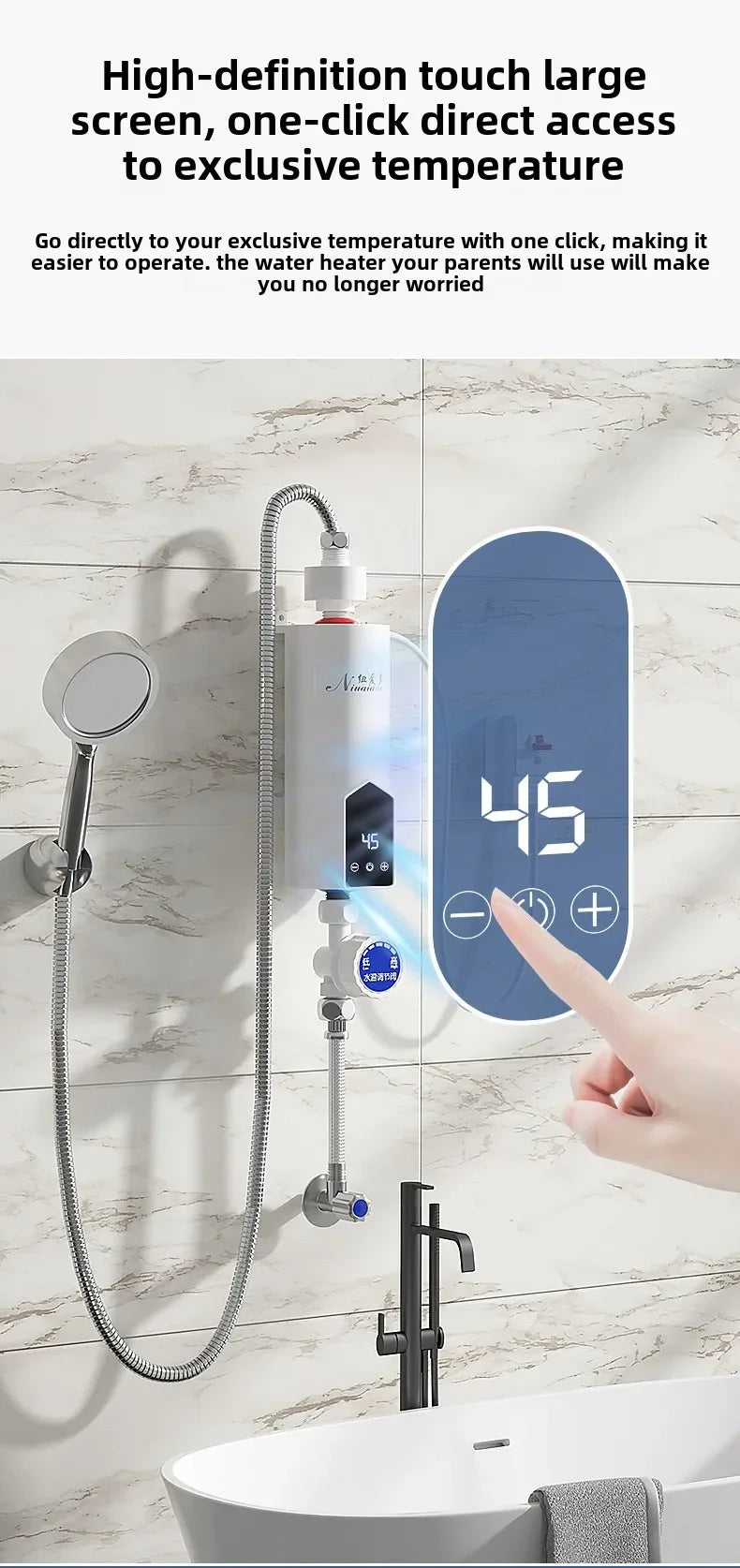 Competitive Price Mini Instantaneous Shower Tankless Portable Geyser Boiler Smart Instant Electric Water Heaters