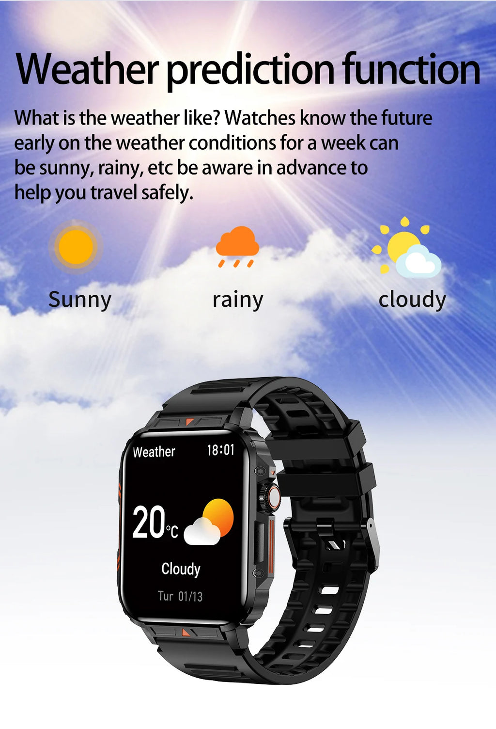 Military Men Smart Watch Health Monitor Wireless Call Smartwatch Fitness IP68 Waterproof Sports Watches for Women Android 2026