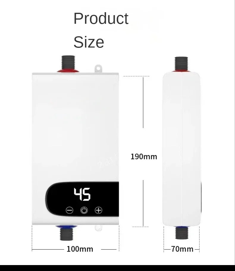 Mini Electric WaterHeater Quick Heating Constant Temperature Shower Set Portable Easy To Install Instant Water Heater Showerhead