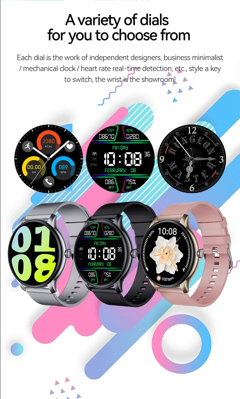 Electronics Wrist Men Smartwatch BT Call Fitness Tracker Clock Heart Rate Monitor Sport Smart Watches for Women IOS Andoird 2026