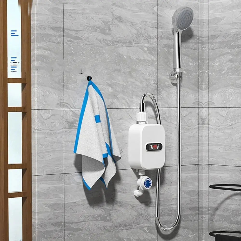 LCD Temperature Display Instant Electric Water Heater Waterproof 3500 W Power Electric Shower Heater Quick Heating Fast Heating