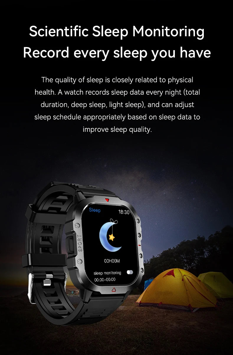 Outdoor 2.01'' Men's Smartwatches Flashlight Fitness Clock Wireless Call Sports Wrist Smart Watches for Women IOS Android 2026