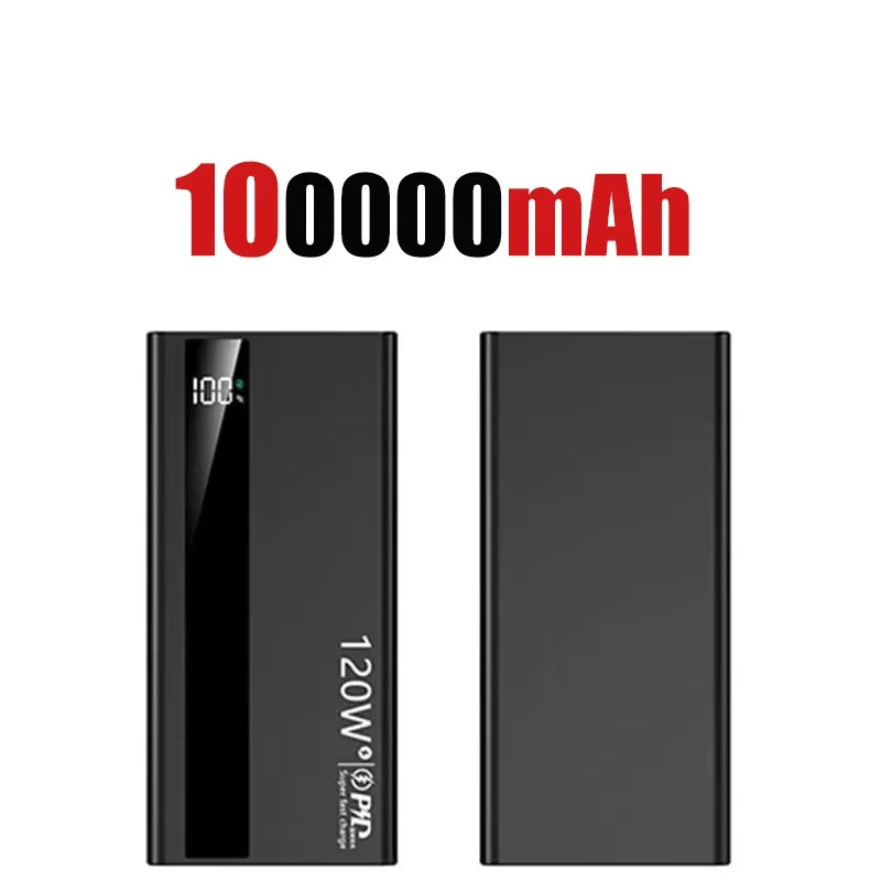 Lenovo 200000mAh 120W Fast Charging 2026 Large Capacity Digital Display Power Bank Outdoor Power Supply for Huawei iPhone