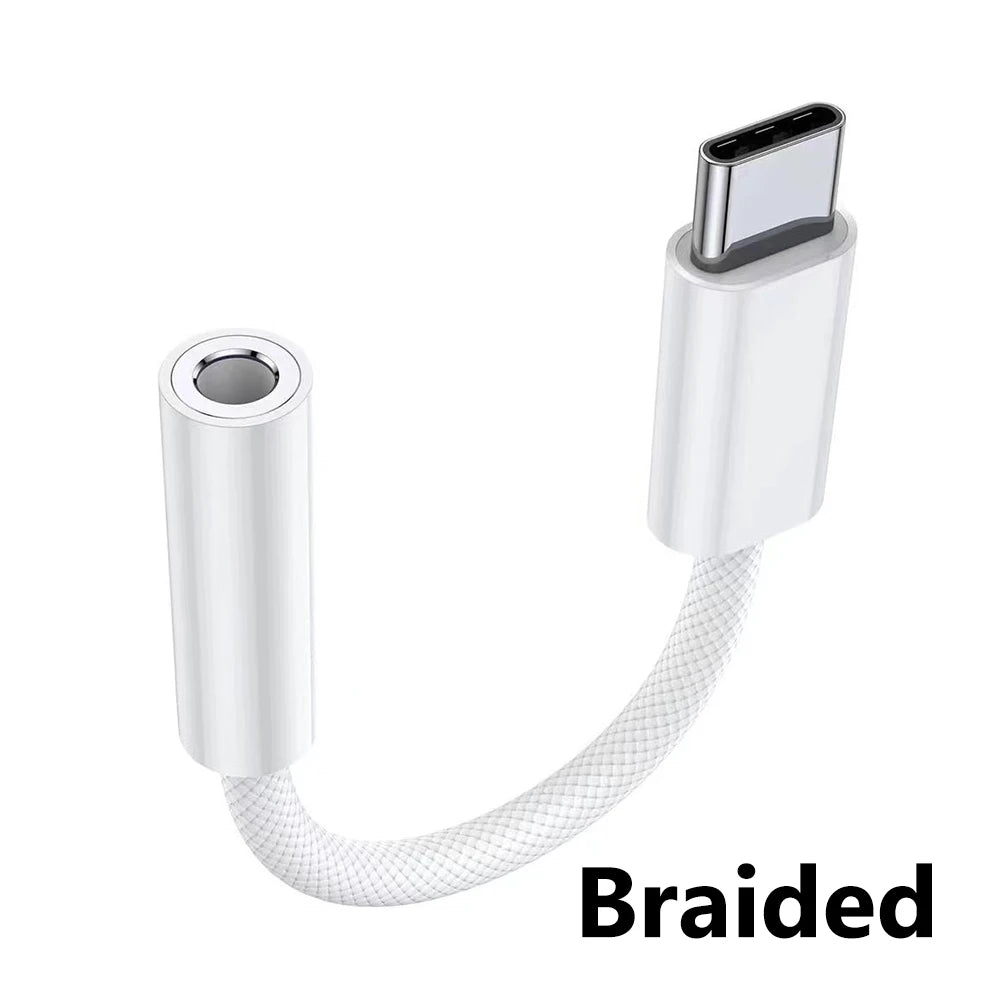 Type-C Male to 3.5mm Female Aux Audio Adapter USB C to 3.5mm Jack Wired Headphones Converter For iPhone15 Samsung Galaxy S23 S22