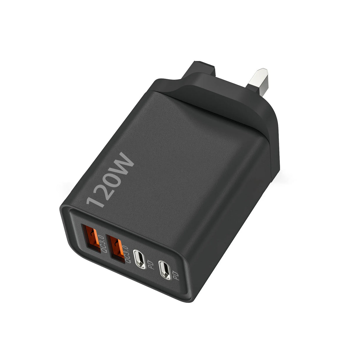 PD 120W 4 Ports USB C Charger Quick Charge 3.0 Type C USB Phone Chargers Fast Charging Adapter for Samsung iPhone Xiaomi Huawei