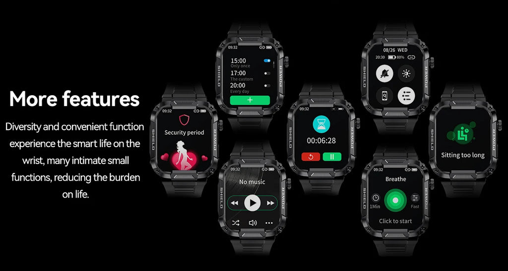 Original Smart Watch Fitness Tracker Wireless Bluetooth Call Health Monitor Sports Smartwatches for Man Android IOS Phones 2026