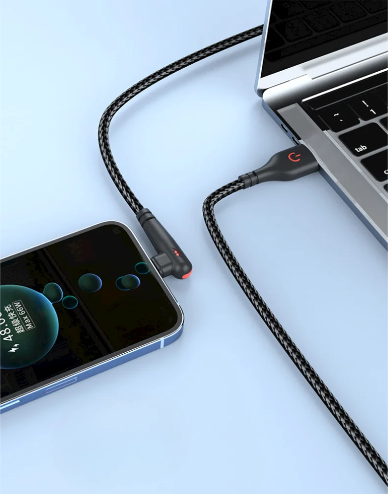 90 Degree Elbow Type C USB Fast Charging Cable for Huawei Mate 60 50 40 P60 P50 Honor Xiaomi Redmi POCO 120W Quick Charger Cable