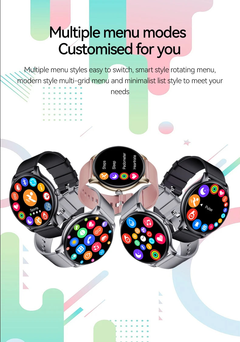Electronics Wrist Men Smartwatch BT Call Fitness Tracker Clock Heart Rate Monitor Sport Smart Watches for Women IOS Andoird 2026
