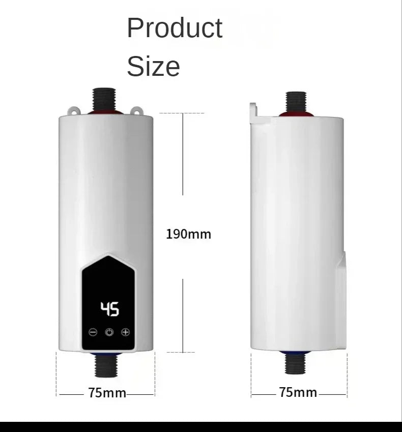 Mini Electric WaterHeater Quick Heating Constant Temperature Shower Set Portable Easy To Install Instant Water Heater Showerhead