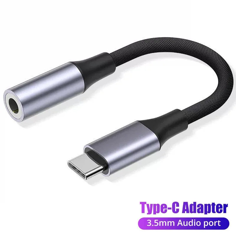 USB Type C To 3.5mm Audio Jack Adapter For Wired Headphone Connecting Cellphone Type C To Earphones Cable Adapters Plug and Play
