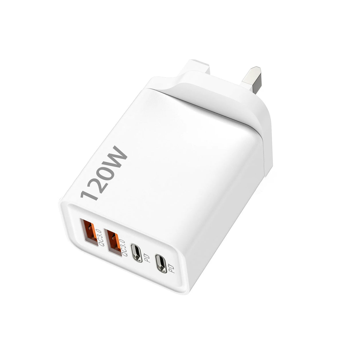 PD 120W 4 Ports USB C Charger Quick Charge 3.0 Type C USB Phone Chargers Fast Charging Adapter for Samsung iPhone Xiaomi Huawei