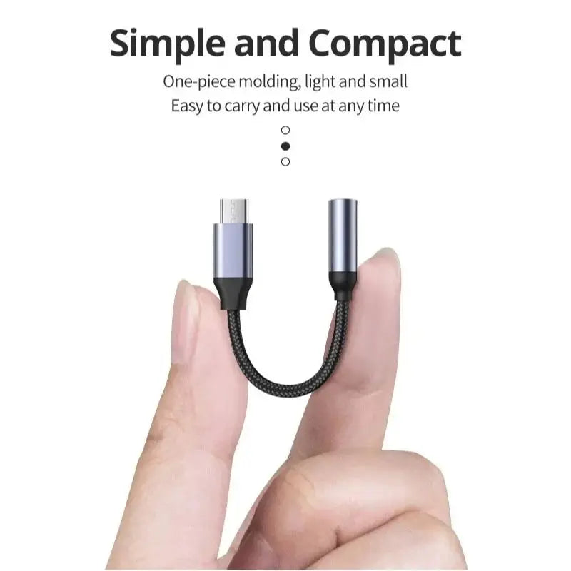USB Type C To 3.5mm Audio Jack Adapter For Wired Headphone Connecting Cellphone Type C To Earphones Cable Adapters Plug and Play