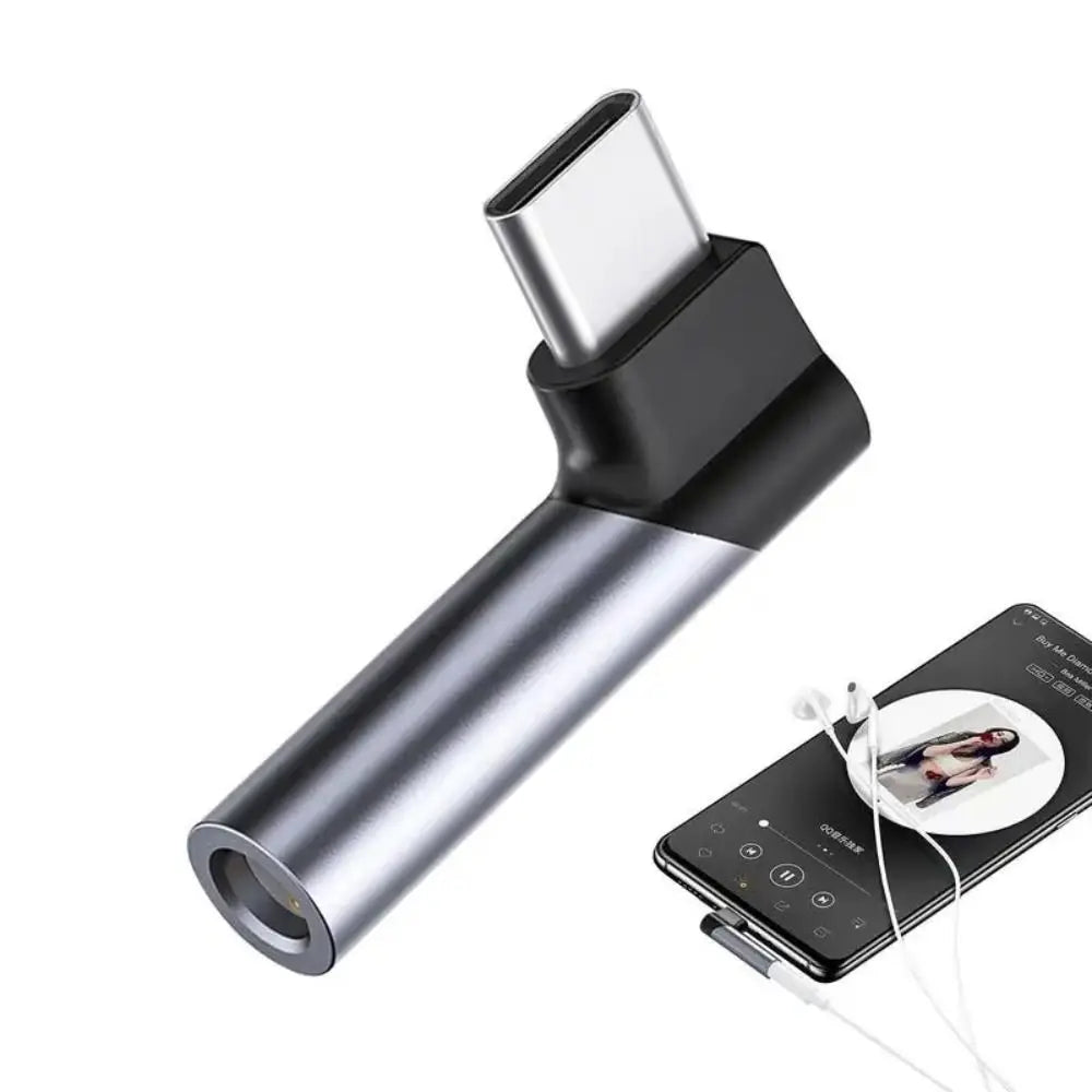 Type-C To 3.5mm Headphone Adapter Usb C Right Angle Earphone Adapter Portable HIFI Wired Headset Type C Converter
