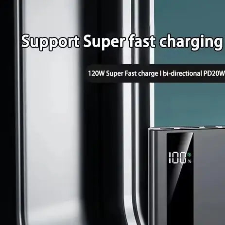 Lenovo 200000mAh 120W Fast Charging 2026 Large Capacity Digital Display Power Bank Outdoor Power Supply for Huawei iPhone