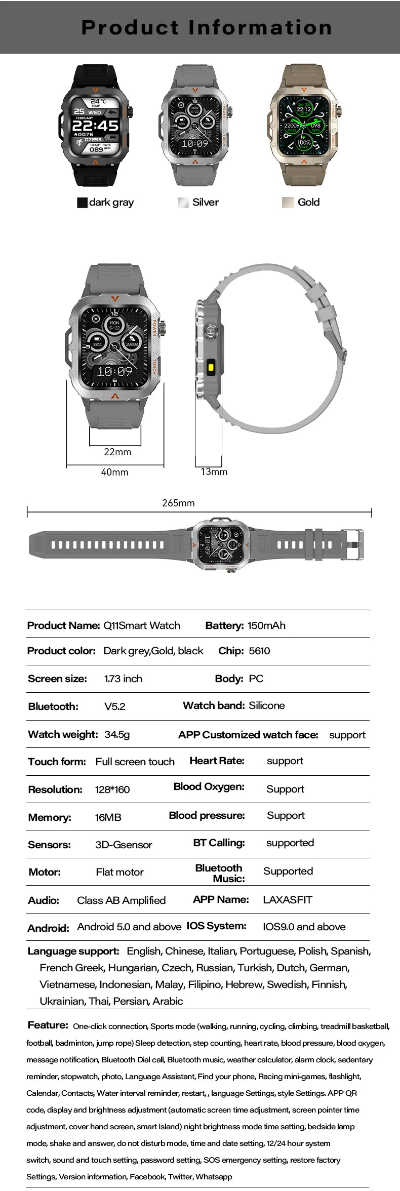 Bluetooth Call Smart Watch Electronics Smartwatch Digital Fitness Clock Flashlight Sports Watches for Man Woman iOS Android 2025
