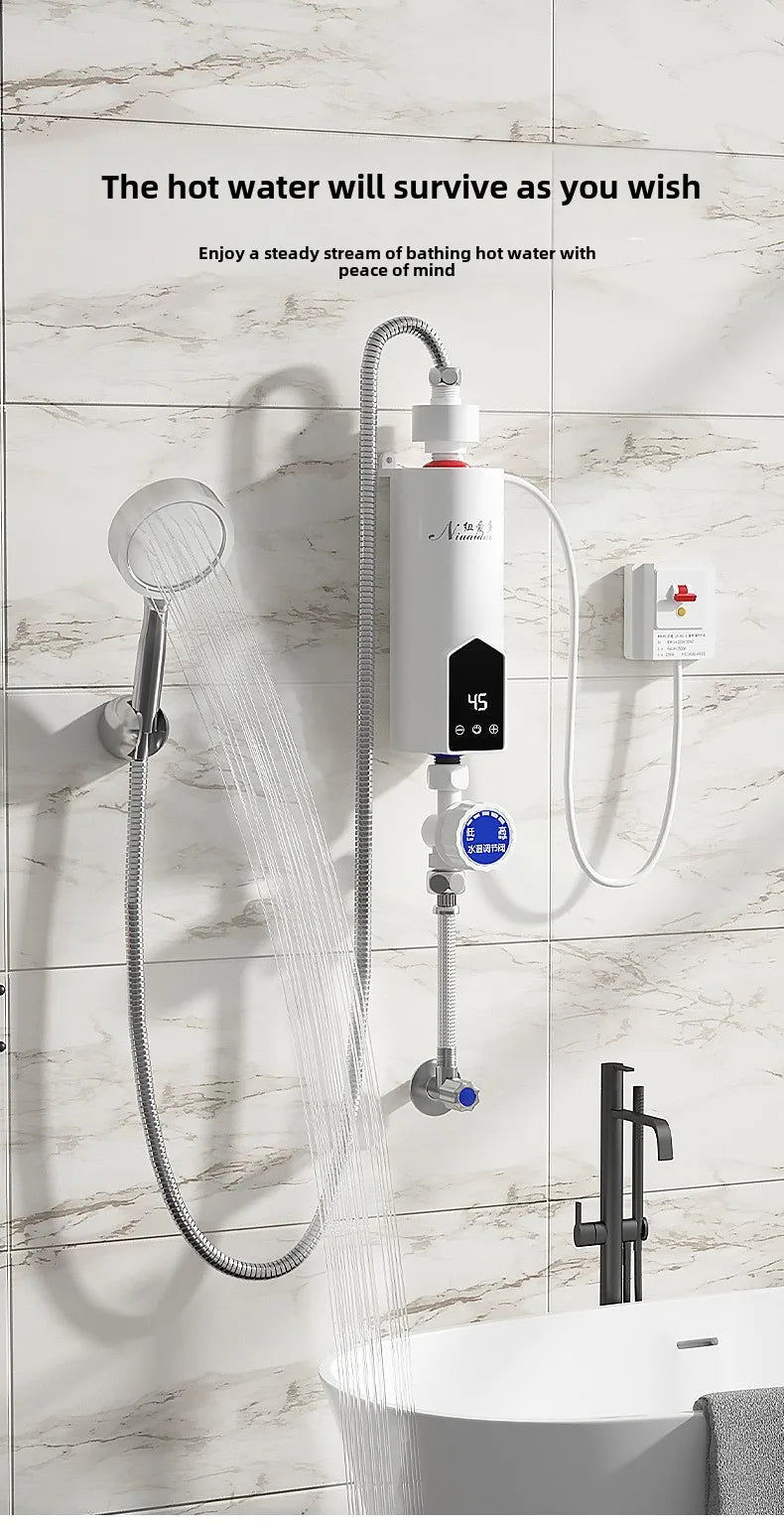 Instant Water Heater 220V 3000W-5500W Portable Electric Heaters for Bathroom Hot Water Shower and Home Kitchen Heating