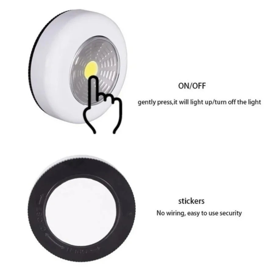 LED Touch Switch Night Light Wireless Wall Lamps for Bedroom Kitchen Wardrobe Closets Cabinet Battery Powered Portable Lights