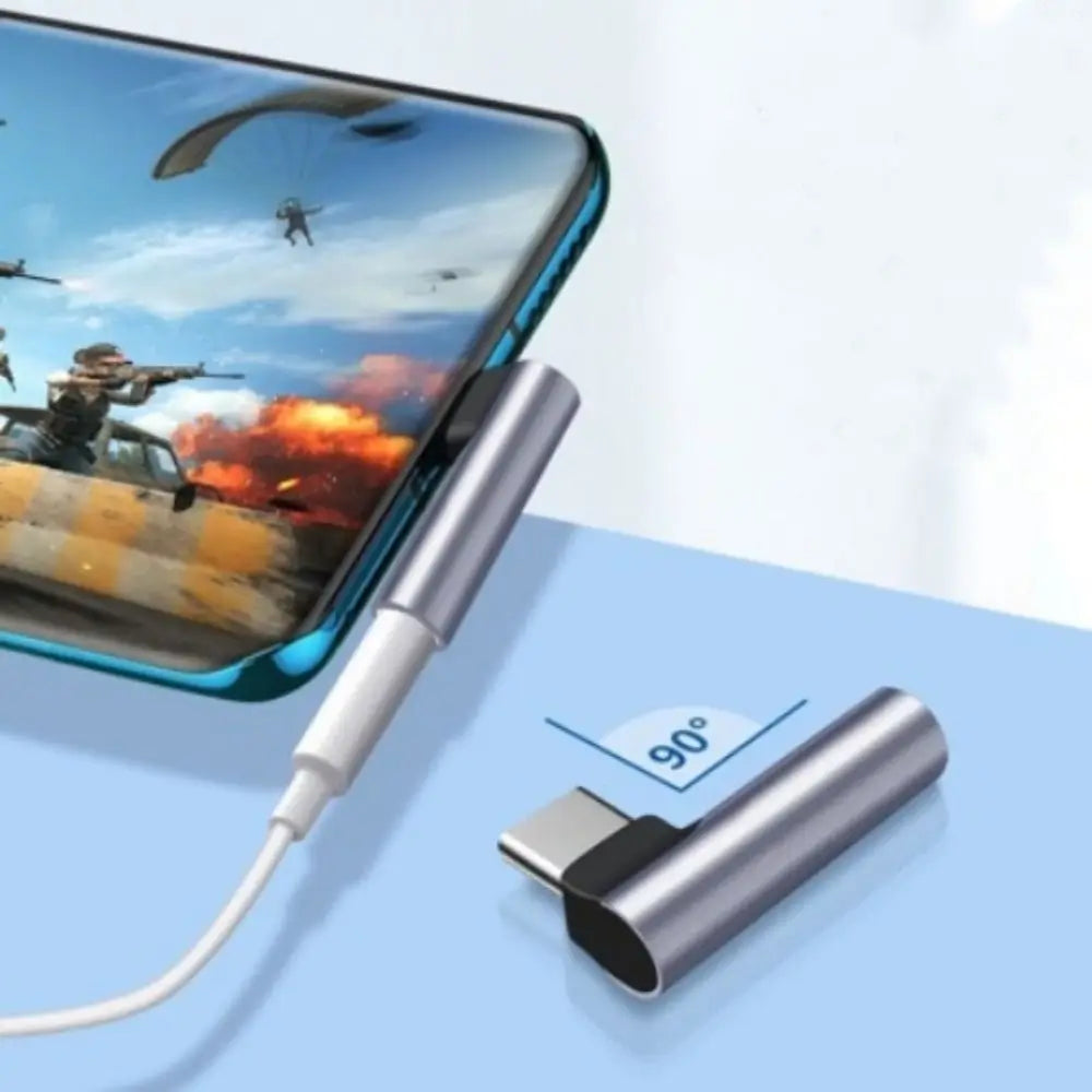 Type-C To 3.5mm Headphone Adapter Usb C Right Angle Earphone Adapter Portable HIFI Wired Headset Type C Converter