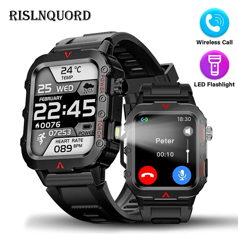 Bluetooth Call Smart Watch Electronics Smartwatch Digital Fitness Clock Flashlight Sports Watches for Man Woman iOS Android 2025