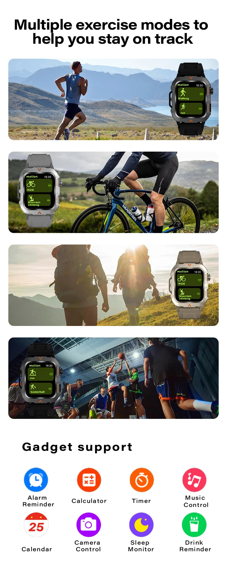 Original Smart Watch Fitness Tracker Wireless Bluetooth Call Health Monitor Sports Smartwatches for Man Android IOS Phones 2026