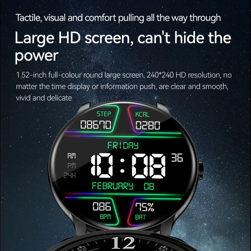Electronics Wrist Men Smartwatch BT Call Fitness Tracker Clock Heart Rate Monitor Sport Smart Watches for Women IOS Andoird 2026