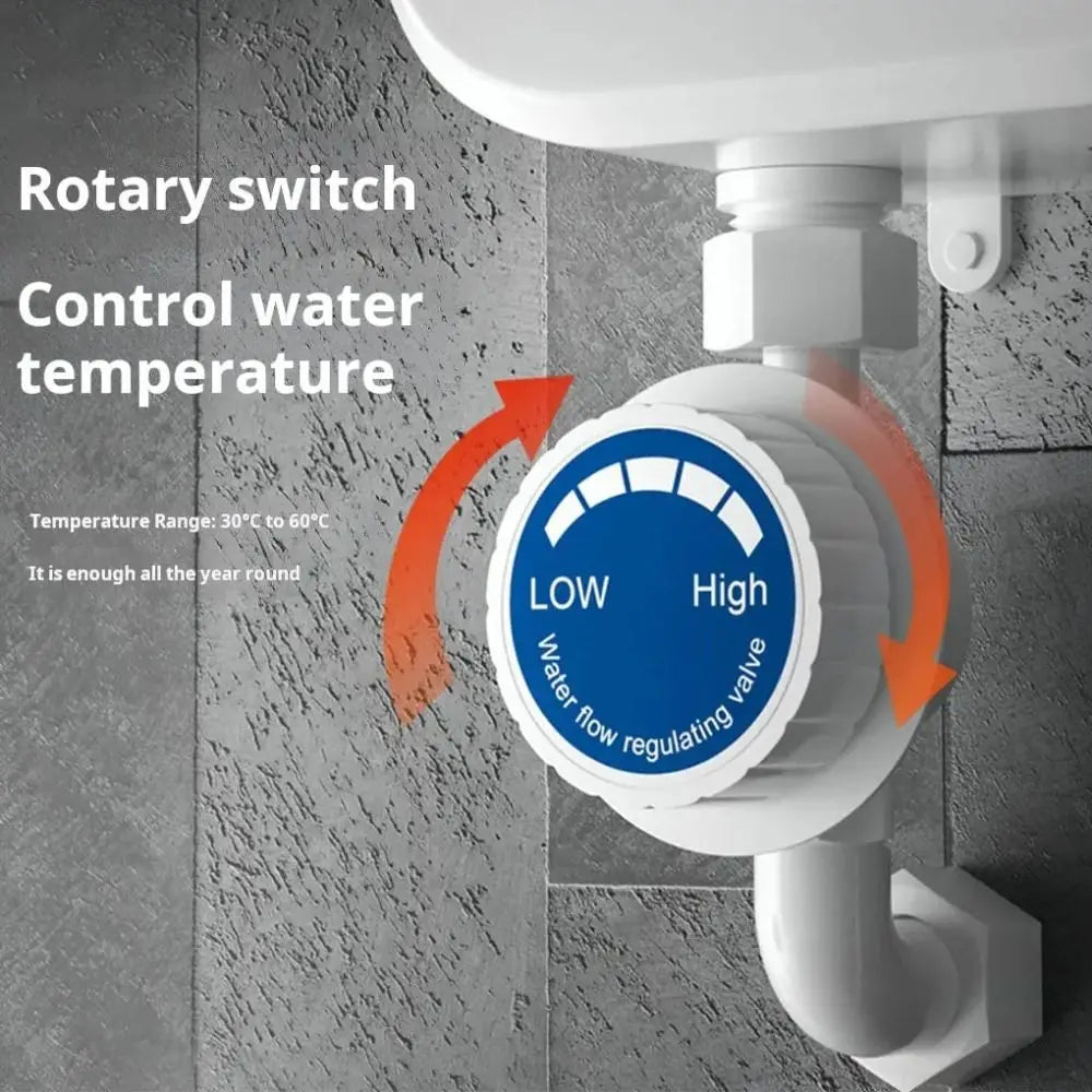 LCD Temperature Display Instant Electric Water Heater Waterproof 3500 W Power Electric Shower Heater Quick Heating Fast Heating