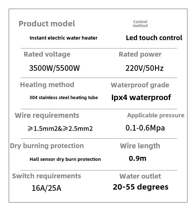 Competitive Price Mini Instantaneous Shower Tankless Portable Geyser Boiler Smart Instant Electric Water Heaters