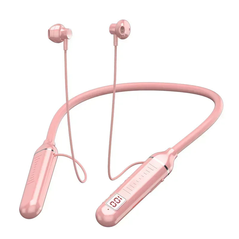 K58pro Wireless Earphones Bluetooth 5.3 Neckband Headphones Gaming LED Display HIFI Headset Sports TWS Earbuds With Mic TF Card