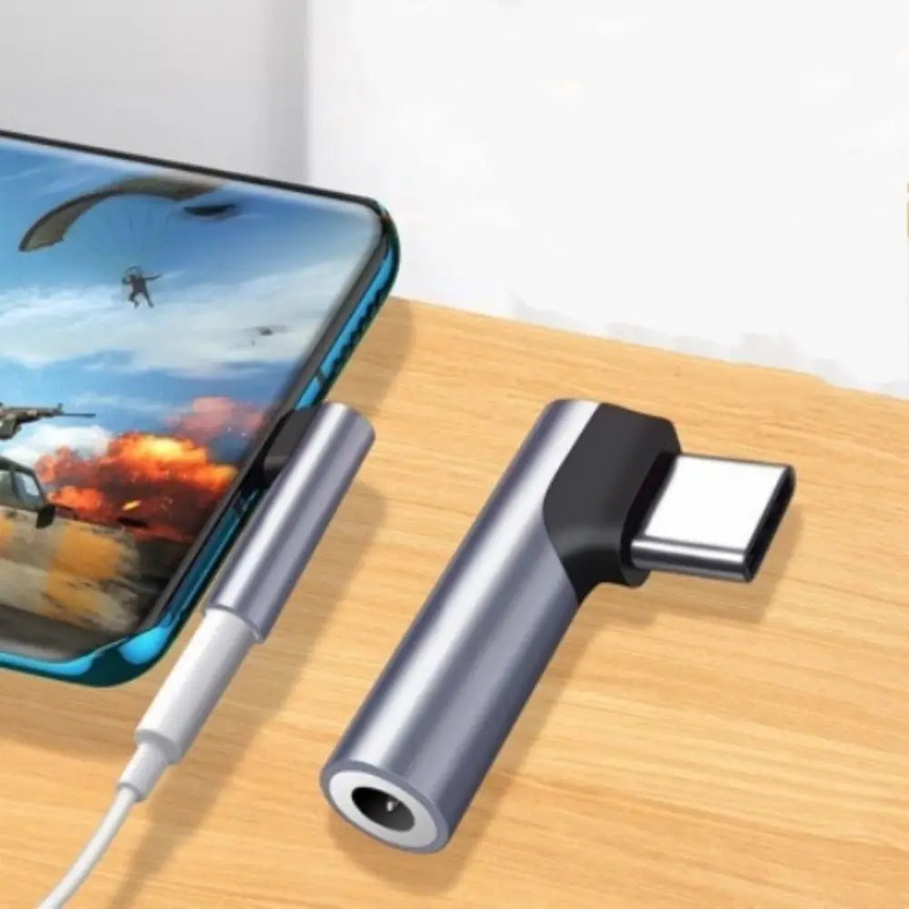 Type-C To 3.5mm Headphone Adapter Usb C Right Angle Earphone Adapter Portable HIFI Wired Headset Type C Converter