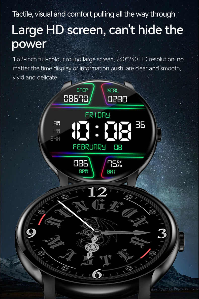 Electronics Wrist Men Smartwatch BT Call Fitness Tracker Clock Heart Rate Monitor Sport Smart Watches for Women IOS Andoird 2026