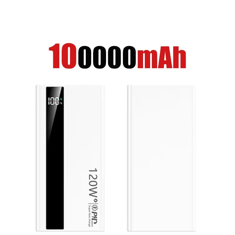 Lenovo 200000mAh 120W Fast Charging 2026 Large Capacity Digital Display Power Bank Outdoor Power Supply for Huawei iPhone