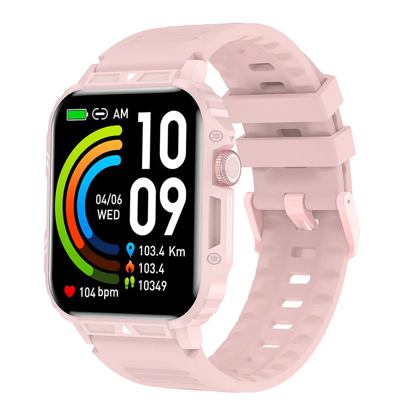 Military Men Smart Watch Health Monitor Wireless Call Smartwatch Fitness IP68 Waterproof Sports Watches for Women Android 2026
