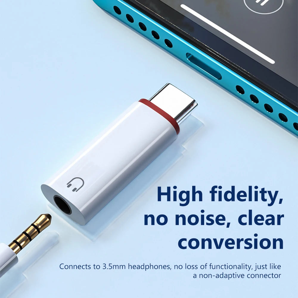 Type-C Male to 3.5mm Female Aux Audio Adapter USB C to 3.5mm Jack Wired Headphones Converter For iPhone15 Samsung Galaxy S23 S22
