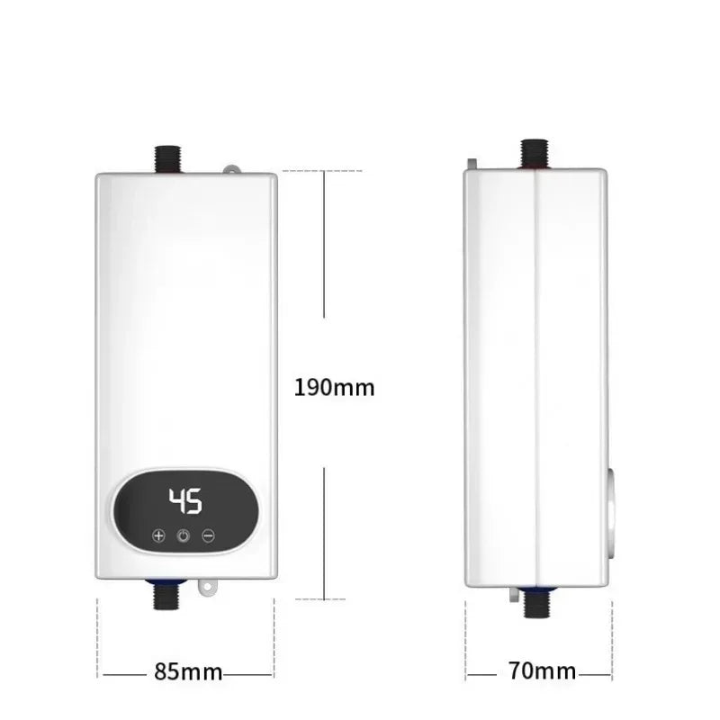 4500W Newest Water Heater Instant Water Heater Tankless Instantaneous Faucet Tap Kitchen Hot Water Crane LED Digital EU Plug