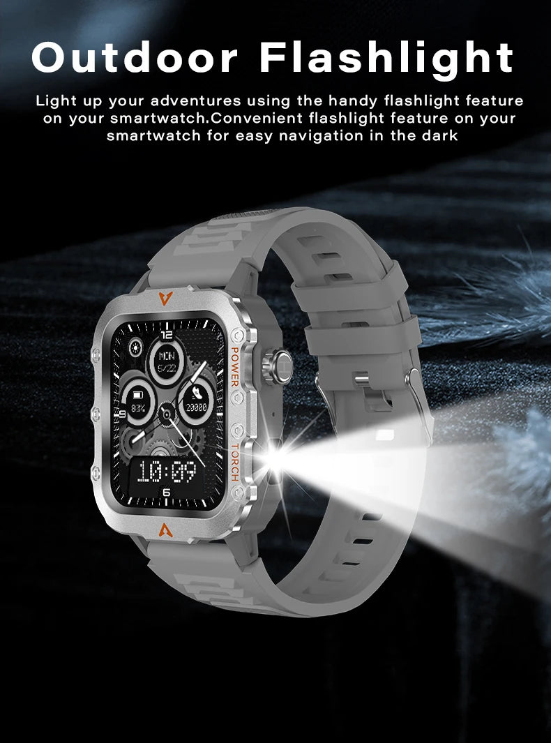 Bluetooth Call Smart Watch Electronics Smartwatch Digital Fitness Clock Flashlight Sports Watches for Man Woman iOS Android 2025