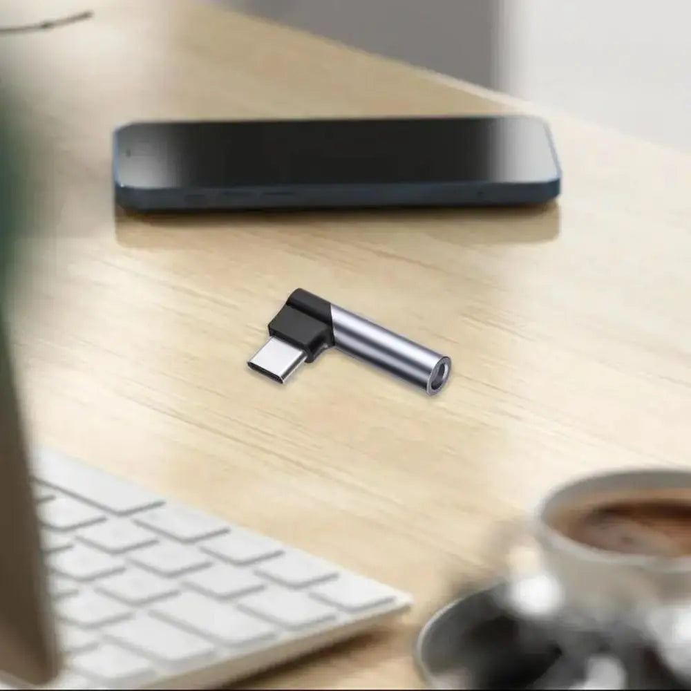 Type-C To 3.5mm Headphone Adapter Usb C Right Angle Earphone Adapter Portable HIFI Wired Headset Type C Converter