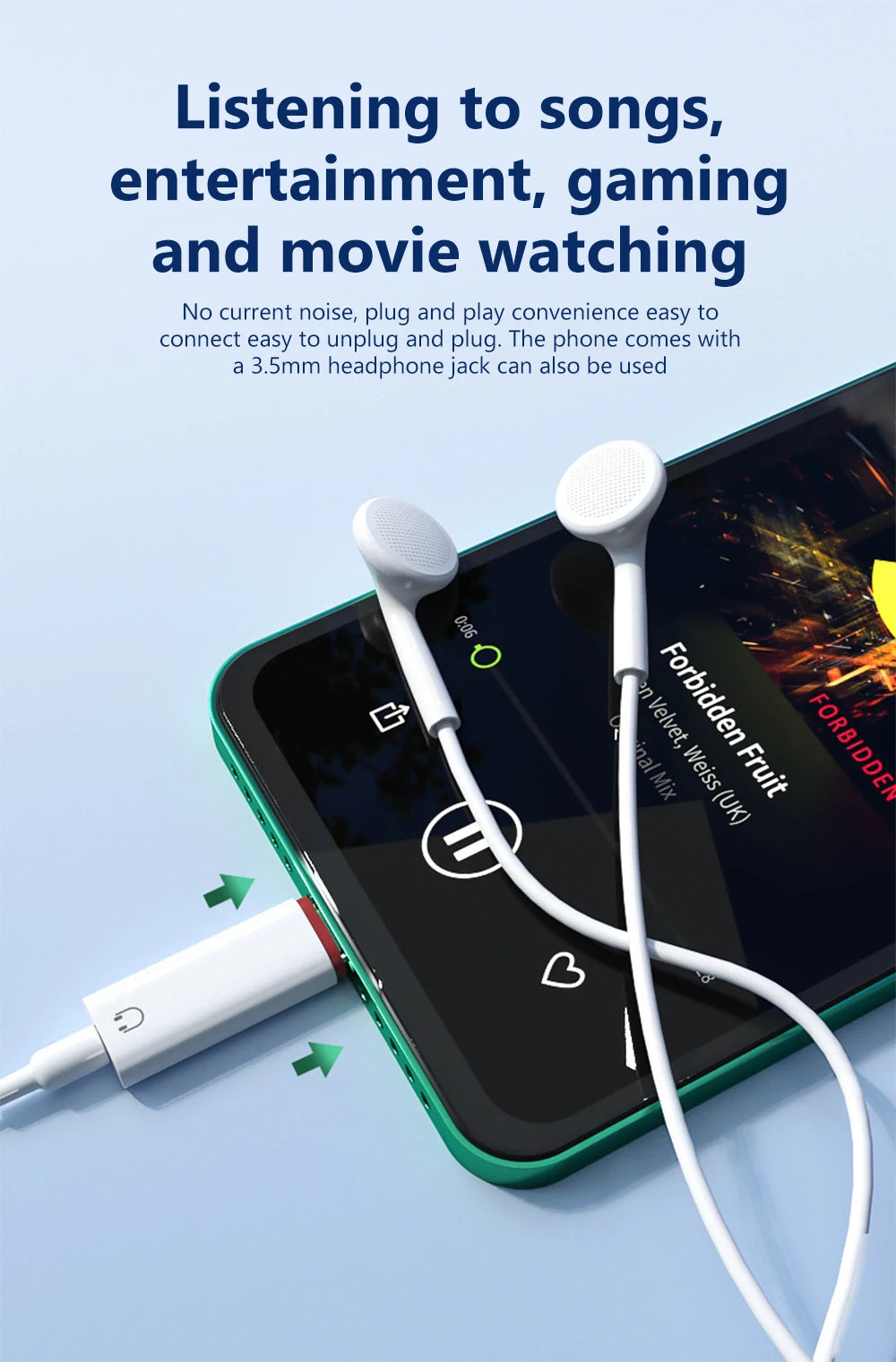 Type-C Male to 3.5mm Female Aux Audio Adapter USB C to 3.5mm Jack Wired Headphones Converter For iPhone15 Samsung Galaxy S23 S22