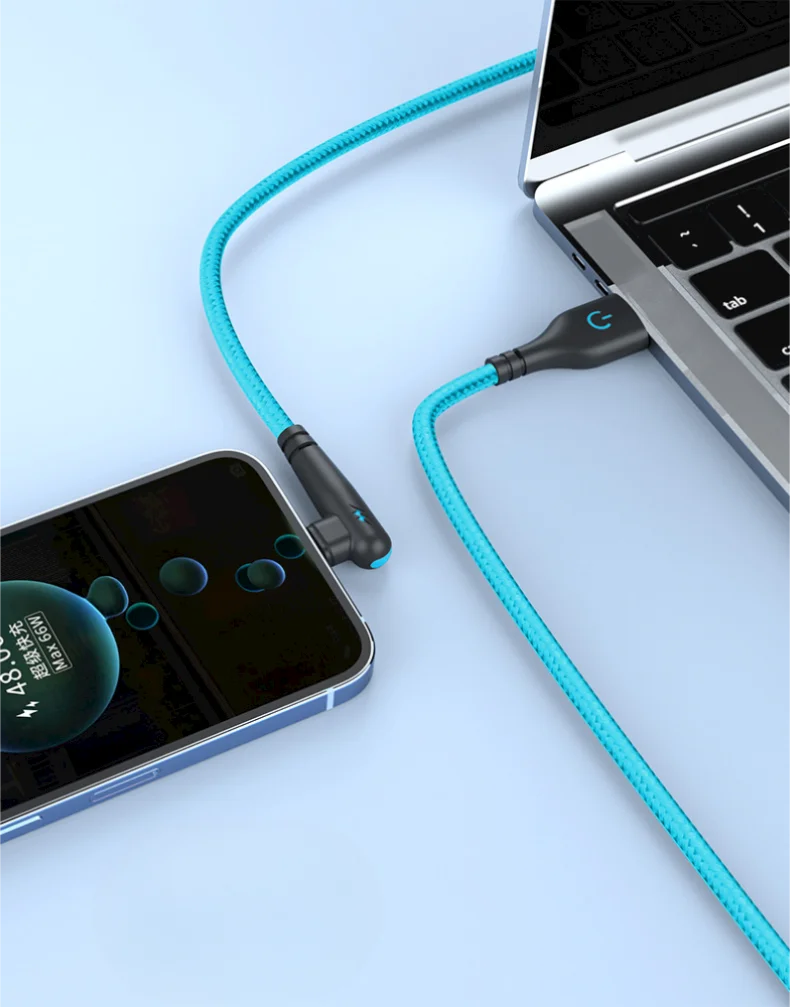 90 Degree Elbow Type C USB Fast Charging Cable for Huawei Mate 60 50 40 P60 P50 Honor Xiaomi Redmi POCO 120W Quick Charger Cable