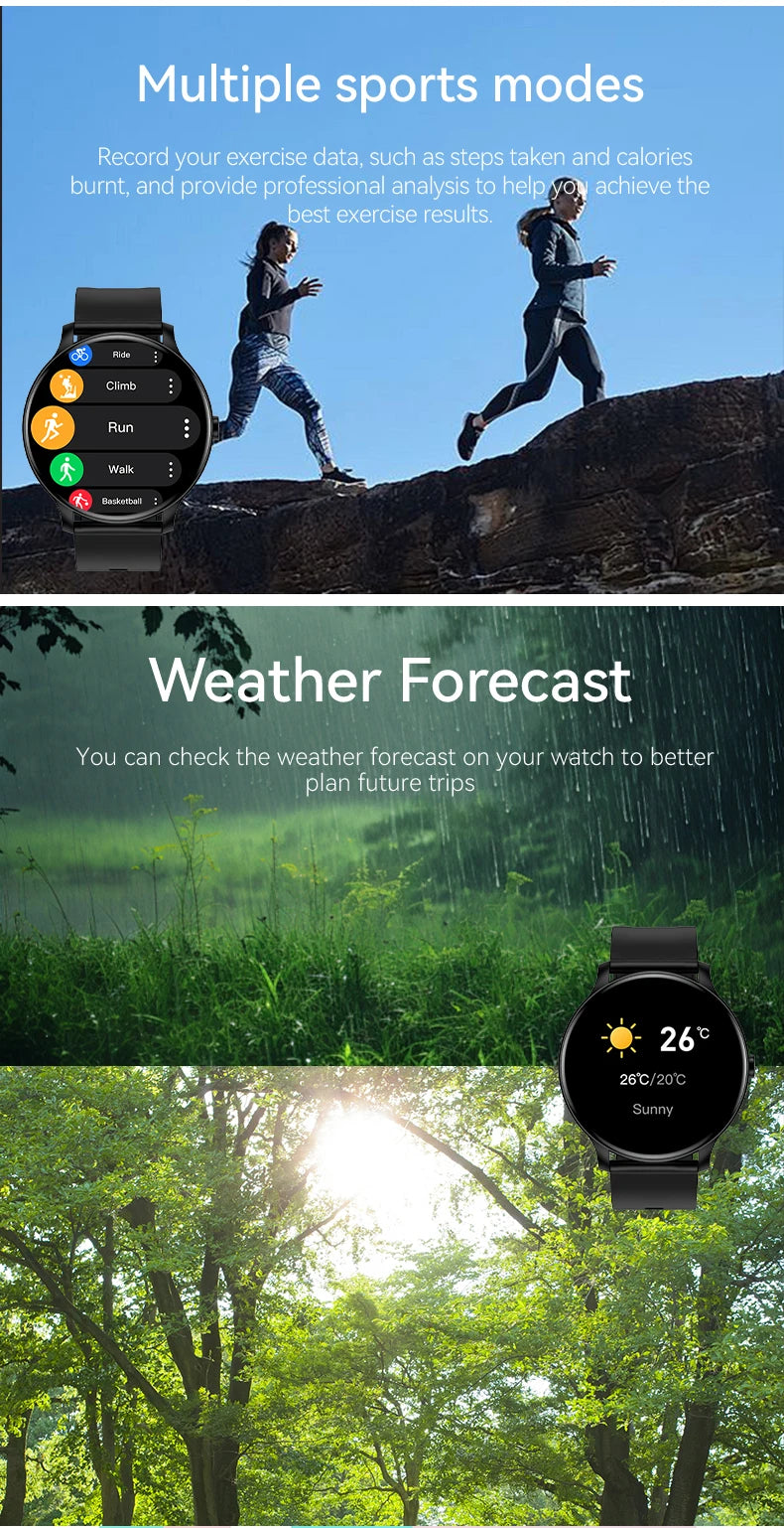 Electronics Wrist Men Smartwatch BT Call Fitness Tracker Clock Heart Rate Monitor Sport Smart Watches for Women IOS Andoird 2026
