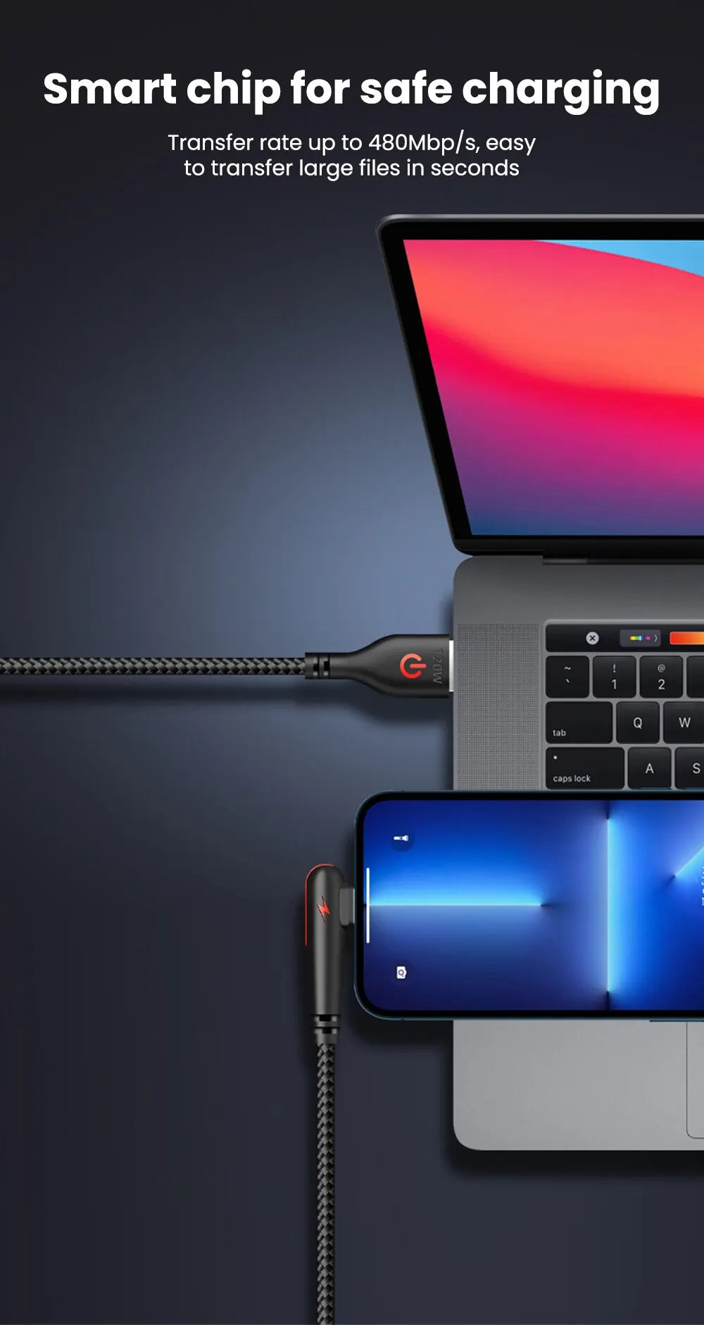 90 Degree Elbow Type C USB Fast Charging Cable for Huawei Mate 60 50 40 P60 P50 Honor Xiaomi Redmi POCO 120W Quick Charger Cable