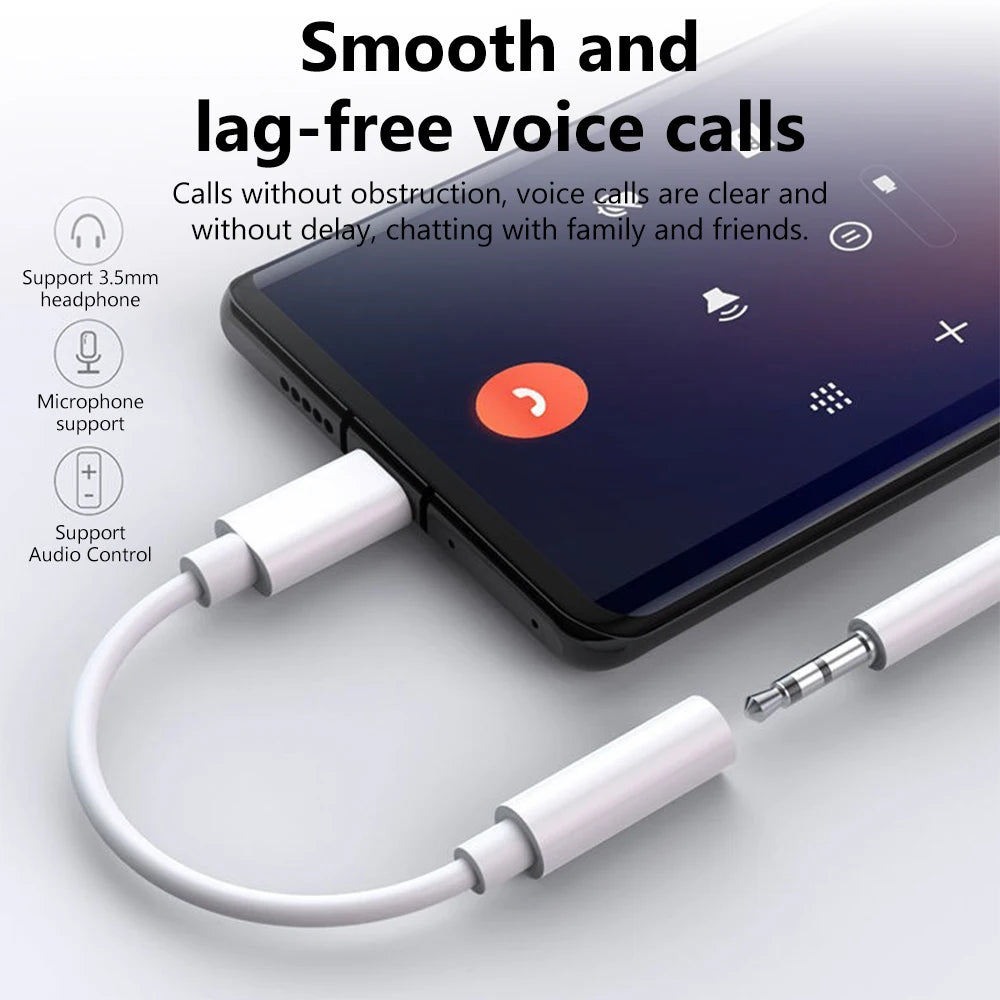 Type-C Male to 3.5mm Female Aux Audio Adapter USB C to 3.5mm Jack Wired Headphones Converter For iPhone15 Samsung Galaxy S23 S22