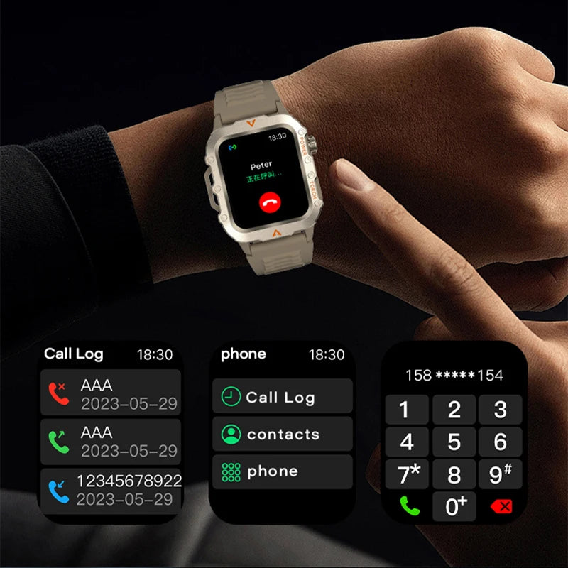 Bluetooth Call Smart Watch Electronics Smartwatch Digital Fitness Clock Flashlight Sports Watches for Man Woman iOS Android 2025
