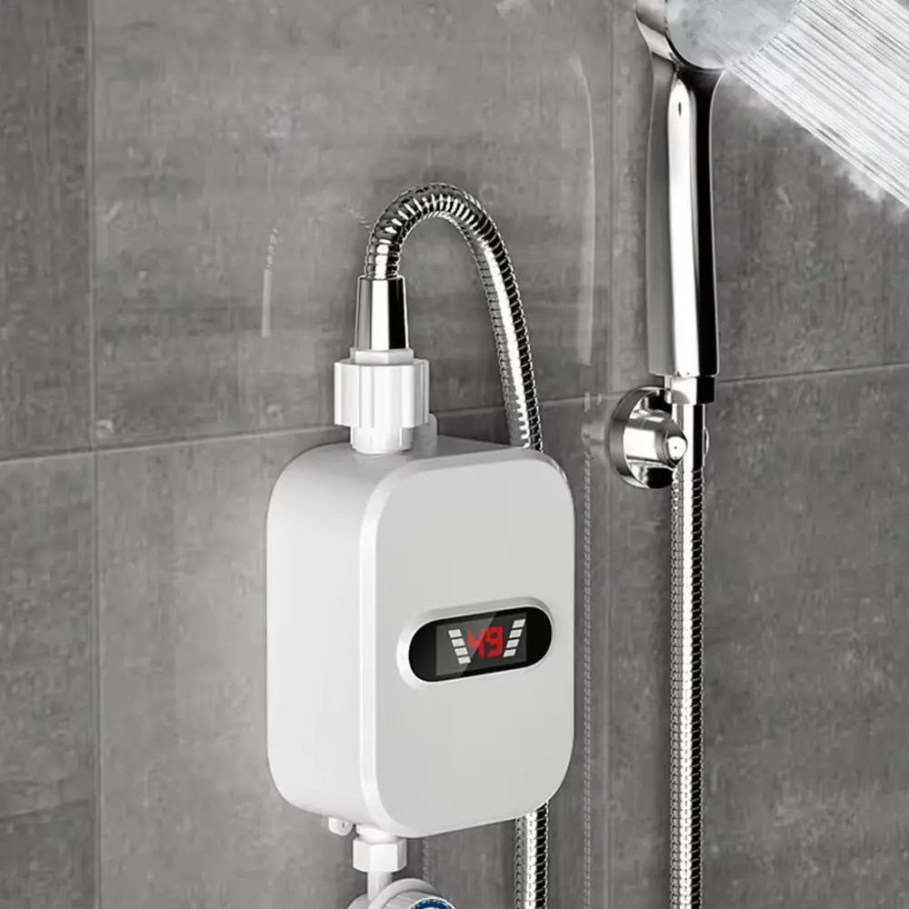 LCD Temperature Display Instant Electric Water Heater Waterproof 3500 W Power Electric Shower Heater Quick Heating Fast Heating